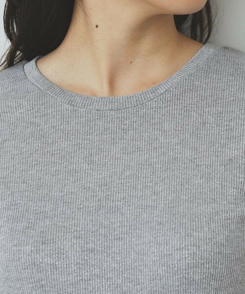 index / インデックス カットソー | ラメリブクルーネックトップス【洗濯機洗い可】 | 詳細21