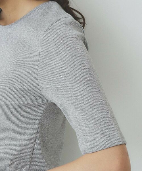 index / インデックス カットソー | ラメリブクルーネックトップス【洗濯機洗い可】 | 詳細22