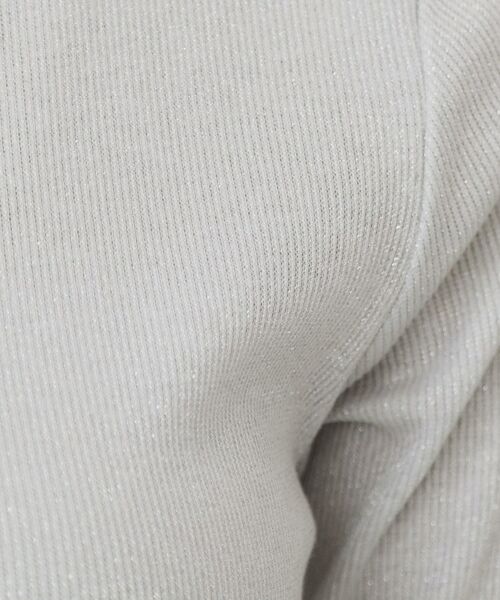 index / インデックス カットソー | ラメリブクルーネックトップス【洗濯機洗い可】 | 詳細5