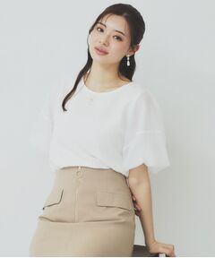 index / インデックス カットソー | シアーバルーンスリーブトップス【洗濯機洗い可】