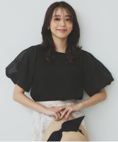 index / インデックス カットソー | シアーバルーンスリーブトップス【洗濯機洗い可】