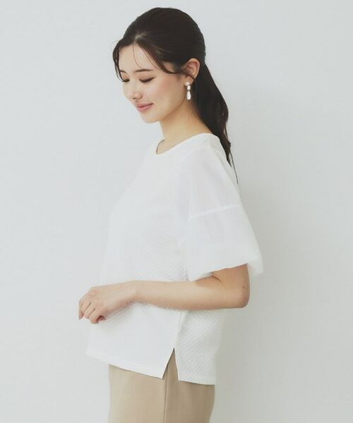 index / インデックス カットソー | シアーバルーンスリーブトップス【洗濯機洗い可】 | 詳細10