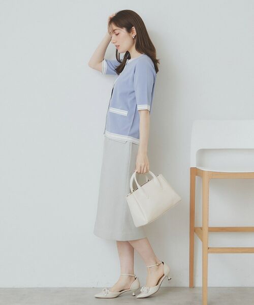 index / インデックス カーディガン・ボレロ | バイカラークルーネックカーディガン/オーガニックコットン混【UV/洗濯機洗い可】 | 詳細17