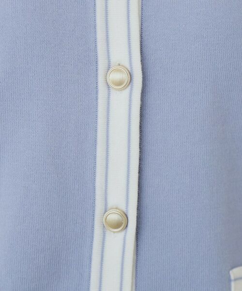 index / インデックス カーディガン・ボレロ | バイカラークルーネックカーディガン/オーガニックコットン混【UV/洗濯機洗い可】 | 詳細18