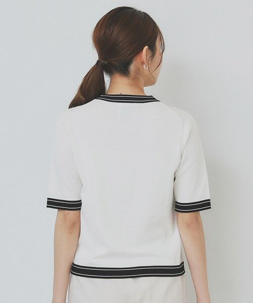 index / インデックス カーディガン・ボレロ | バイカラークルーネックカーディガン/オーガニックコットン混【UV/洗濯機洗い可】 | 詳細21