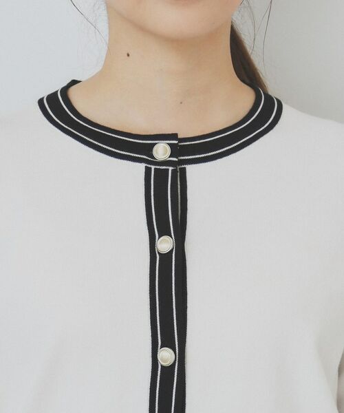 index / インデックス カーディガン・ボレロ | バイカラークルーネックカーディガン/オーガニックコットン混【UV/洗濯機洗い可】 | 詳細22