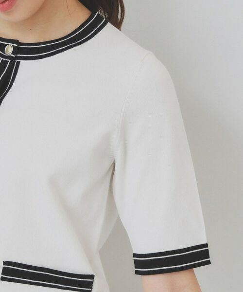 index / インデックス カーディガン・ボレロ | バイカラークルーネックカーディガン/オーガニックコットン混【UV/洗濯機洗い可】 | 詳細23