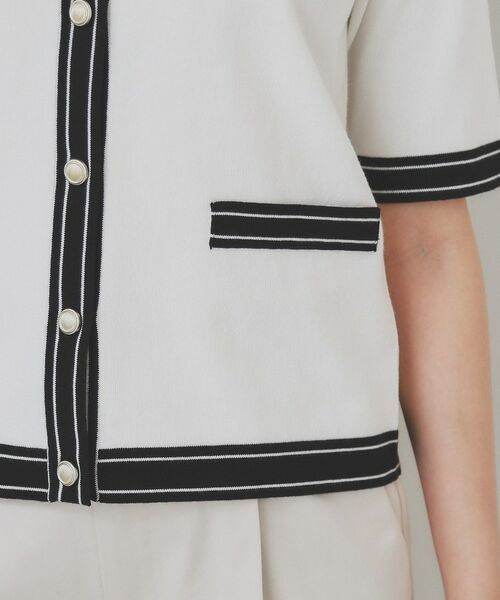 index / インデックス カーディガン・ボレロ | バイカラークルーネックカーディガン/オーガニックコットン混【UV/洗濯機洗い可】 | 詳細24