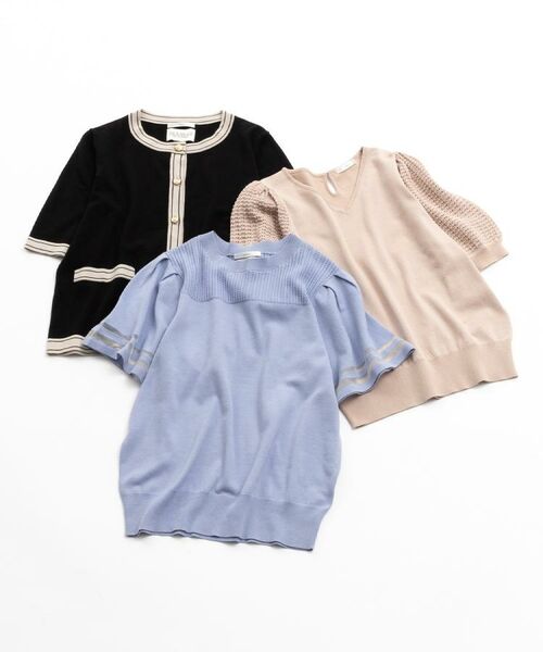 index / インデックス カーディガン・ボレロ | バイカラークルーネックカーディガン/オーガニックコットン混【UV/洗濯機洗い可】 | 詳細25