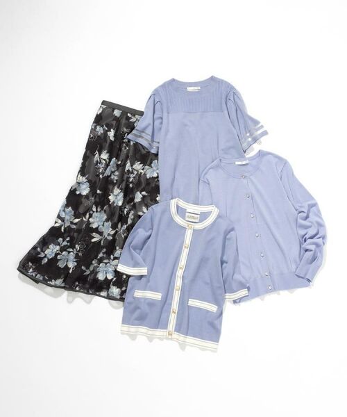 index / インデックス カーディガン・ボレロ | バイカラークルーネックカーディガン/オーガニックコットン混【UV/洗濯機洗い可】 | 詳細26