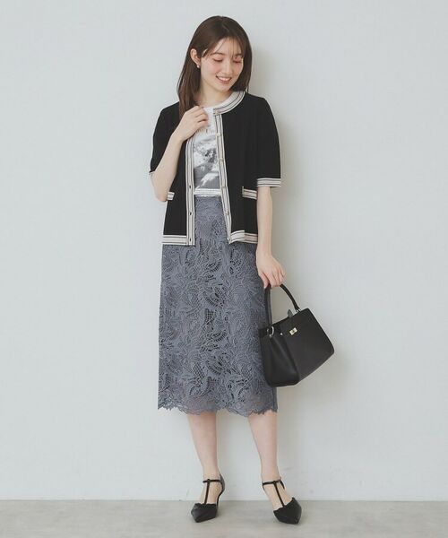 index / インデックス カーディガン・ボレロ | バイカラークルーネックカーディガン/オーガニックコットン混【UV/洗濯機洗い可】 | 詳細8