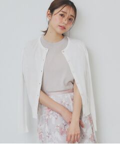index / インデックス カーディガン・ボレロ | 《7色展開/XS-LLサイズ》ビジューボタンニットカーディガン【洗濯機洗い可/抗ピル/接触冷感】