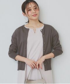 index / インデックス カーディガン・ボレロ | 《7色展開/XS-LLサイズ》ビジューボタンニットカーディガン【洗濯機洗い可/抗ピル/接触冷感】