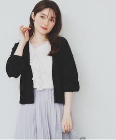 index / インデックス カーディガン・ボレロ | 《6色展開》リラクシーショートカーディガン【洗濯機洗い可/接触冷感/抗ピル】