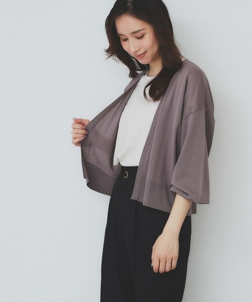 index / インデックス カーディガン・ボレロ | 《6色展開》リラクシーショートカーディガン【洗濯機洗い可/接触冷感/抗ピル】 | 詳細13