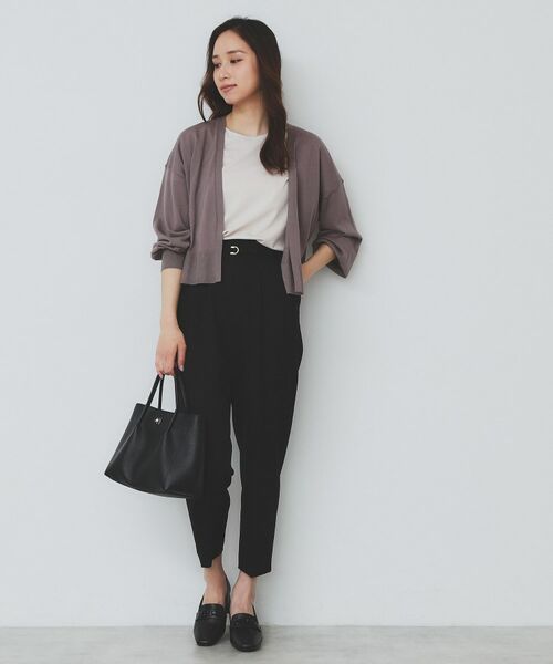 index / インデックス カーディガン・ボレロ | 《6色展開》リラクシーショートカーディガン【洗濯機洗い可/接触冷感/抗ピル】 | 詳細14