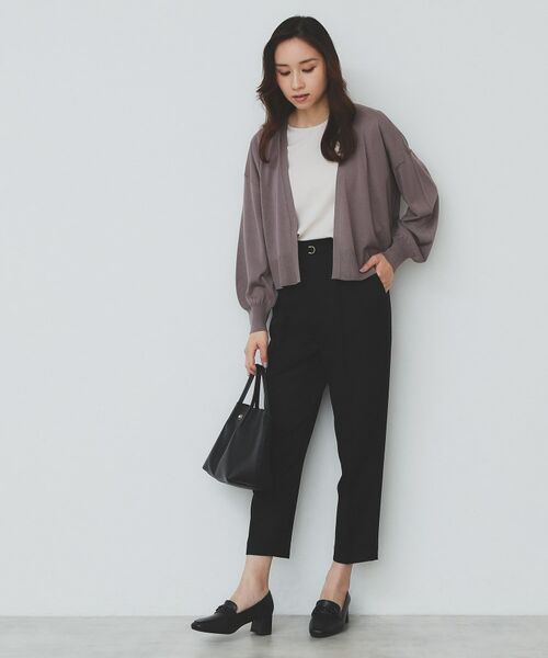 index / インデックス カーディガン・ボレロ | 《6色展開》リラクシーショートカーディガン【洗濯機洗い可/接触冷感/抗ピル】 | 詳細15