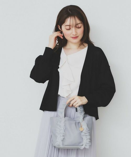 index / インデックス カーディガン・ボレロ | 《6色展開》リラクシーショートカーディガン【洗濯機洗い可/接触冷感/抗ピル】 | 詳細5