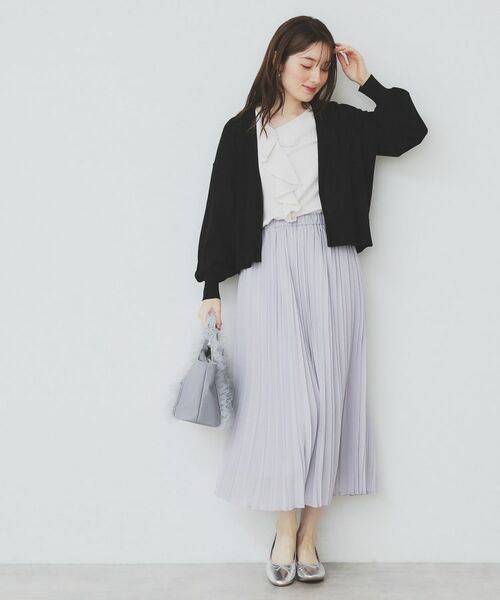 index / インデックス カーディガン・ボレロ | 《6色展開》リラクシーショートカーディガン【洗濯機洗い可/接触冷感/抗ピル】 | 詳細7