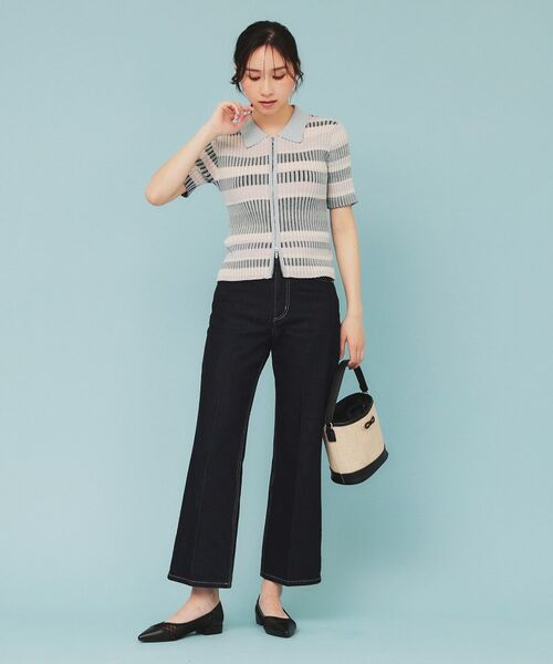 index / インデックス カーディガン・ボレロ | マルチボーダーダブルジップニット【洗濯機洗い可】 | 詳細10