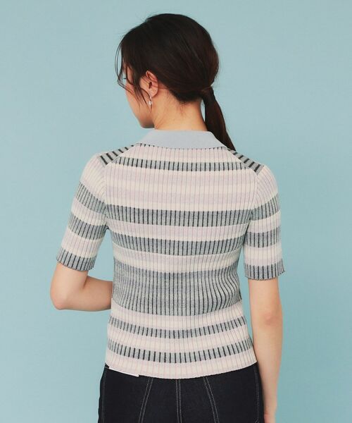 index / インデックス カーディガン・ボレロ | マルチボーダーダブルジップニット【洗濯機洗い可】 | 詳細15