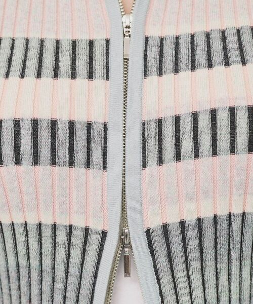 index / インデックス カーディガン・ボレロ | マルチボーダーダブルジップニット【洗濯機洗い可】 | 詳細19