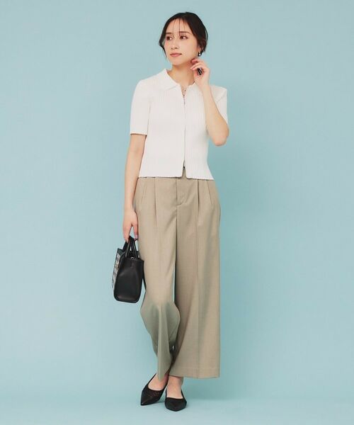 index / インデックス カーディガン・ボレロ | マルチボーダーダブルジップニット【洗濯機洗い可】 | 詳細2