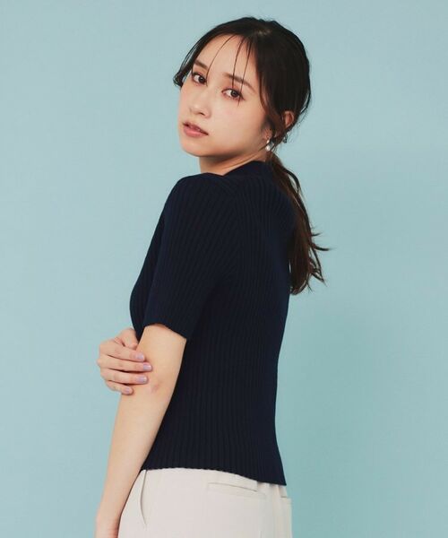 index / インデックス カーディガン・ボレロ | マルチボーダーダブルジップニット【洗濯機洗い可】 | 詳細5