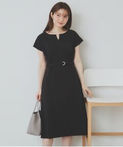 index / インデックス ミニ丈・ひざ丈ワンピース | 《5色展開/XS-3Lサイズ》Iラインシルエットワンピース【UV/接触冷感/洗濯機洗い可】