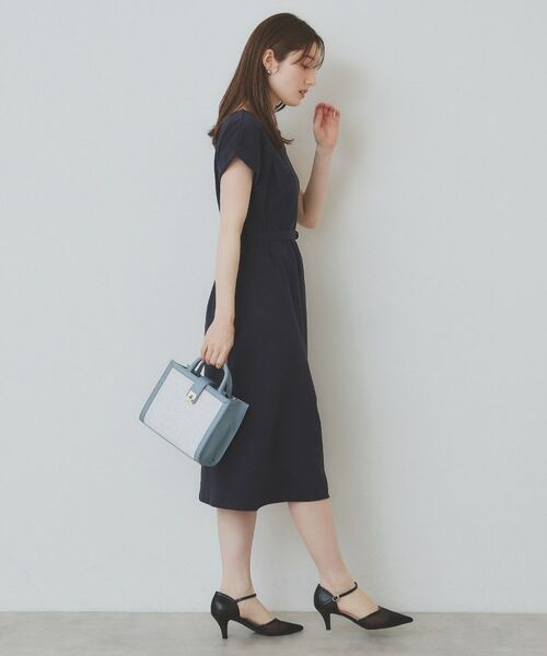 index / インデックス ミニ丈・ひざ丈ワンピース | 《5color/XS-3Lsize》Iラインシルエットワンピース【UV/接触冷感/洗濯機洗い可】 | 詳細15