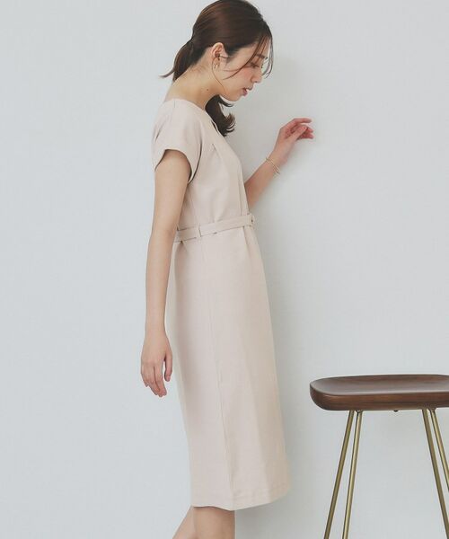 index / インデックス ミニ丈・ひざ丈ワンピース | 《5color/XS-3Lsize》Iラインシルエットワンピース【UV/接触冷感/洗濯機洗い可】 | 詳細7