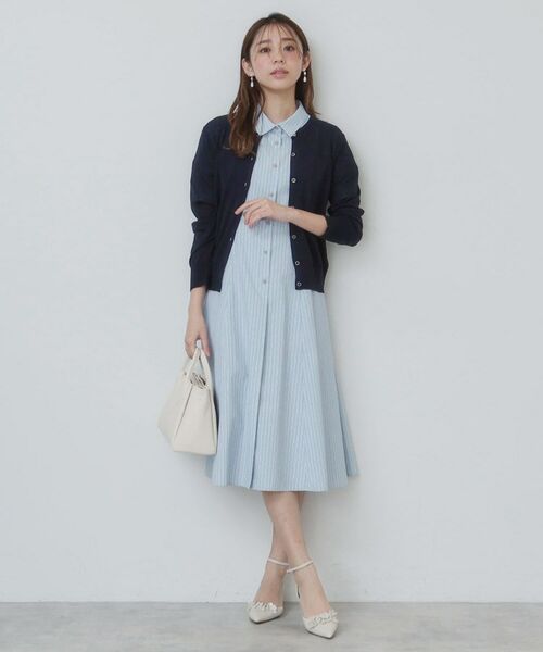 SMaxMaraCelesteストライプワンピース関税込み See she me】ストライプワンピース(S(7号～9号)/1 ブラウン
