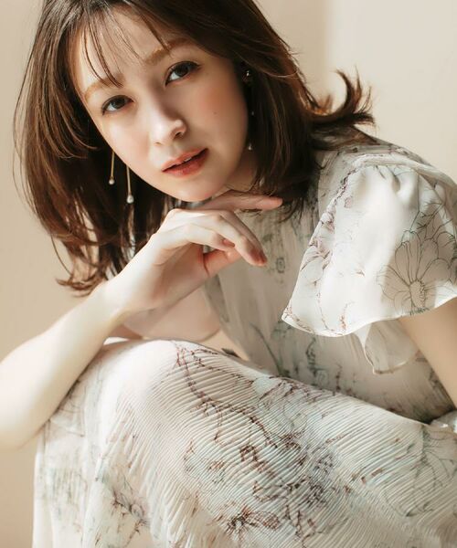 index / インデックス ミニ丈・ひざ丈ワンピース | マジョリカフレアワンピース【洗濯機洗い可】 | 詳細1