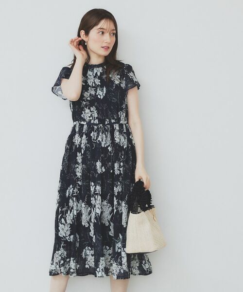 index / インデックス ミニ丈・ひざ丈ワンピース | マジョリカフレアワンピース【洗濯機洗い可】 | 詳細14