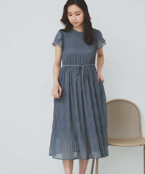 index / インデックス ミニ丈・ひざ丈ワンピース | マジョリカフレアワンピース【洗濯機洗い可】 | 詳細3