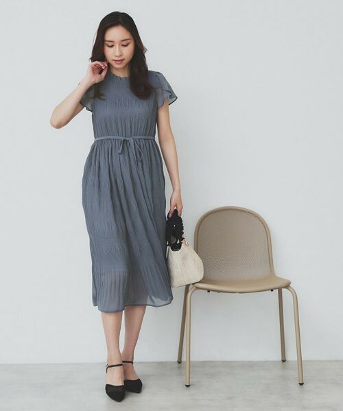 index / インデックス ミニ丈・ひざ丈ワンピース | マジョリカフレアワンピース【洗濯機洗い可】 | 詳細4