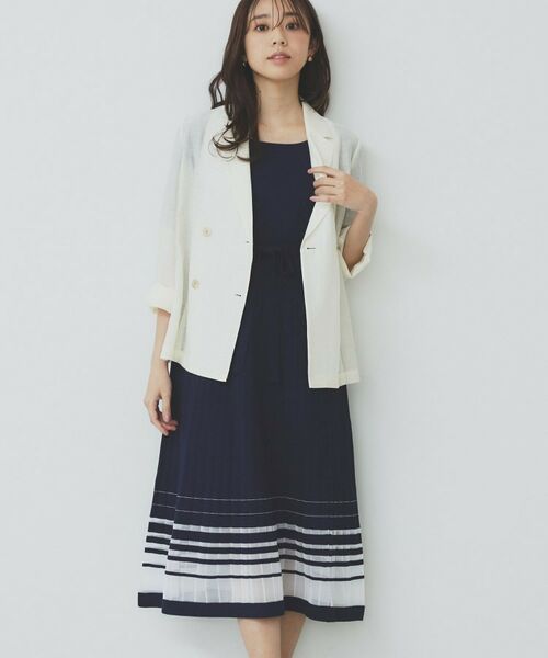 index / インデックス ミニ丈・ひざ丈ワンピース | シアーラインニットワンピース【UV/洗濯機洗い可】 | 詳細14