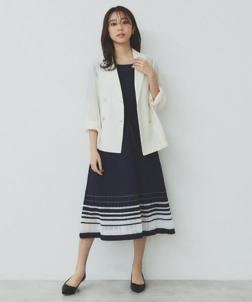 index / インデックス ミニ丈・ひざ丈ワンピース | シアーラインニットワンピース【UV/洗濯機洗い可】 | 詳細15