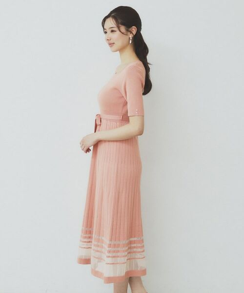 index / インデックス ミニ丈・ひざ丈ワンピース | シアーラインニットワンピース【UV/洗濯機洗い可】 | 詳細26