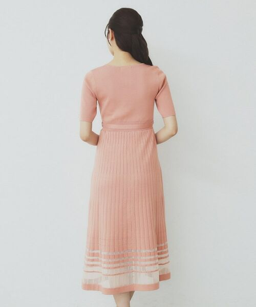 index / インデックス ミニ丈・ひざ丈ワンピース | シアーラインニットワンピース【UV/洗濯機洗い可】 | 詳細27