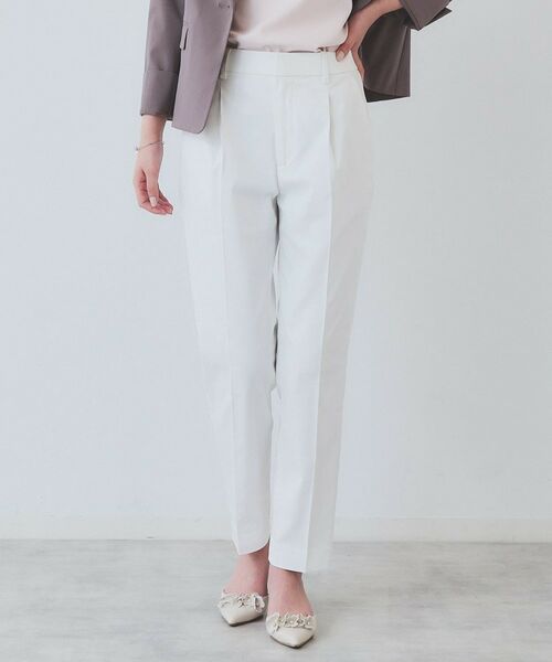 index / インデックス パンツ | 《6色展開/XS-LLサイズ》コンパクトストレッチテーパードパンツ【洗濯機洗い可/吸水速乾/透け防止/イージーアイロン】 | 詳細1