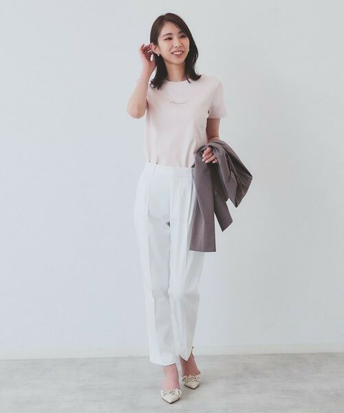 index / インデックス パンツ | 《6色展開/XS-LLサイズ》コンパクトストレッチテーパードパンツ【洗濯機洗い可/吸水速乾/透け防止/イージーアイロン】 | 詳細2