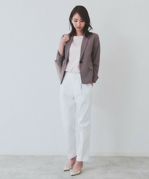 index / インデックス パンツ | 《6色展開/XS-LLサイズ》コンパクトストレッチテーパードパンツ【洗濯機洗い可/吸水速乾/透け防止/イージーアイロン】 | 詳細3