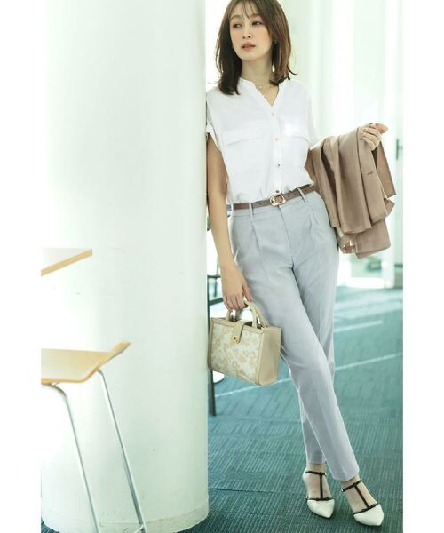 index/インデックス 《6color/XS-LLsize》コンパクトストレッチテーパードパンツ【洗濯機洗い可/吸水速乾/透け防止/イージーアイロン】 ネイビー(394) 01(トールS) index/インデックス 《6color/XS-LLsize》コンパクトストレッチテーパードパンツ【洗濯機洗い可/吸水速乾/透け防止/イージーアイロン】 ネイビー(394) 01(トールS)