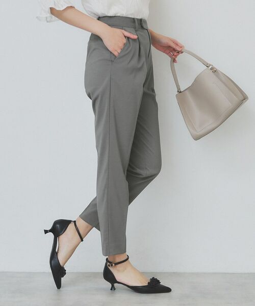 index / インデックス パンツ | ストレッチテーパードパンツ/セットアップ対応【洗濯機洗い可/抗ピル/接触冷感】 | 詳細9