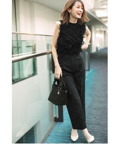 index / インデックス パンツ | サイドフラップストレッチワイドパンツ【洗濯機洗い可／イージーケア】