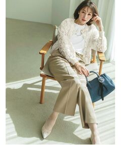 index / インデックス パンツ | サイドフラップストレッチワイドパンツ【洗濯機洗い可／イージーケア】