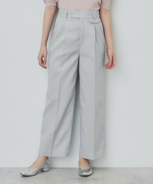 index / インデックス パンツ | サイドフラップストレッチワイドパンツ【洗濯機洗い可／イージーケア】 | 詳細15