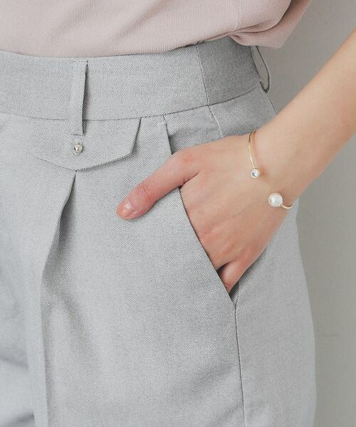 index / インデックス パンツ | サイドフラップストレッチワイドパンツ【洗濯機洗い可／イージーケア】 | 詳細20