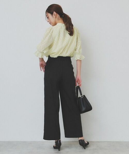 index / インデックス パンツ | サイドフラップストレッチワイドパンツ【洗濯機洗い可／イージーケア】 | 詳細5